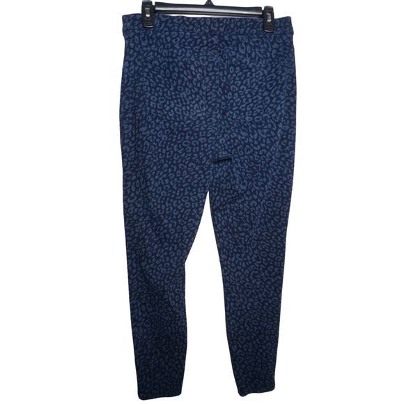 Spanx Jean-ish Blue Denim Leopard Ankle Jeggings Pants Sz Large Women's - Picture 2 of 4